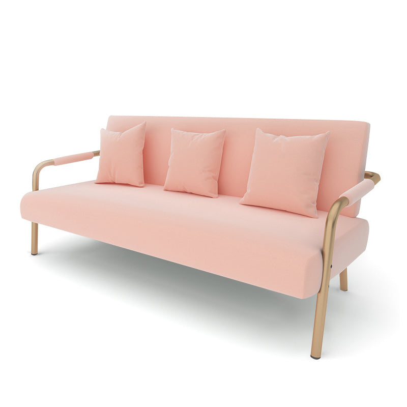 Velvet 3-seater Sofa with Pillow Top Arm for Apartment 28.35" High