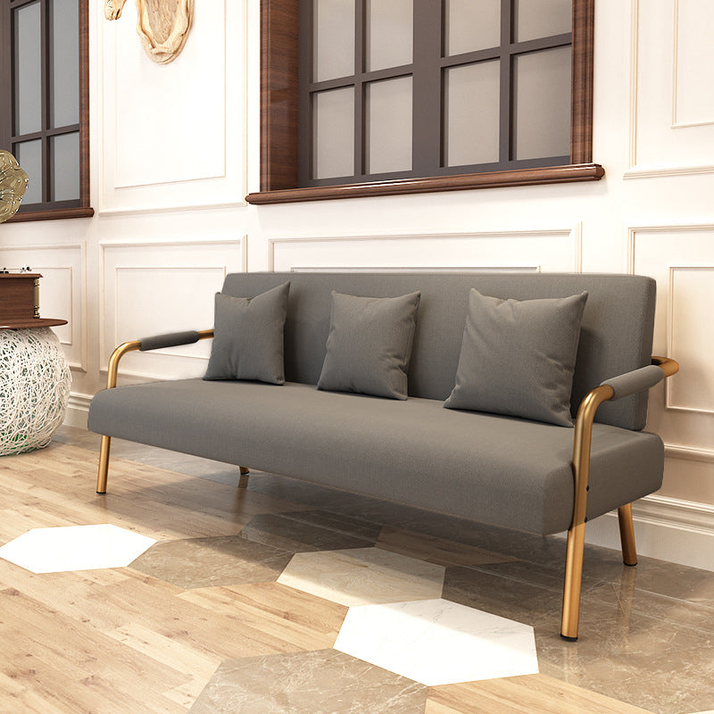 Velvet 3-seater Sofa with Pillow Top Arm for Apartment 28.35" High
