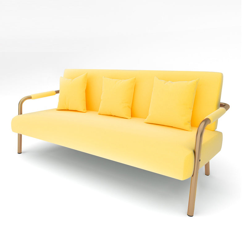 Velvet 3-seater Sofa with Pillow Top Arm for Apartment 28.35" High