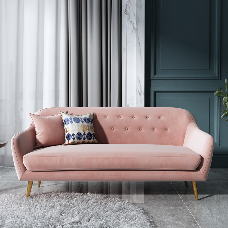 Modern Flared Arm Sofa with Tufted Back for Apartment 32.28" H