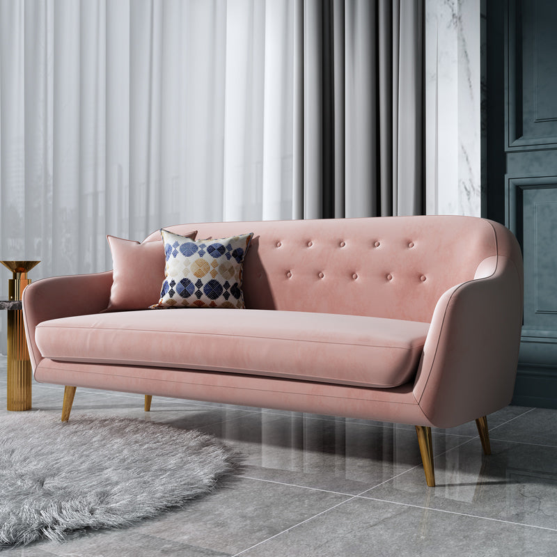 Modern Flared Arm Sofa with Tufted Back for Apartment 32.28" H