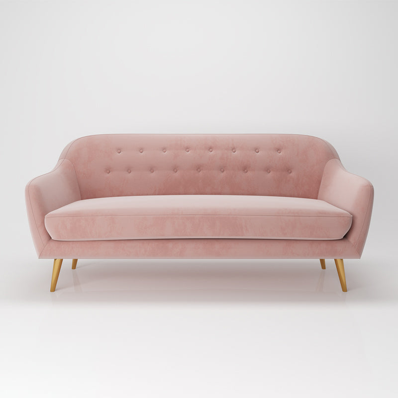 Modern Flared Arm Sofa with Tufted Back for Apartment 32.28" H
