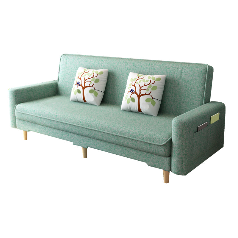 Living Room Contemporary Sleeper Square Arm 3-seater Linen Sofa