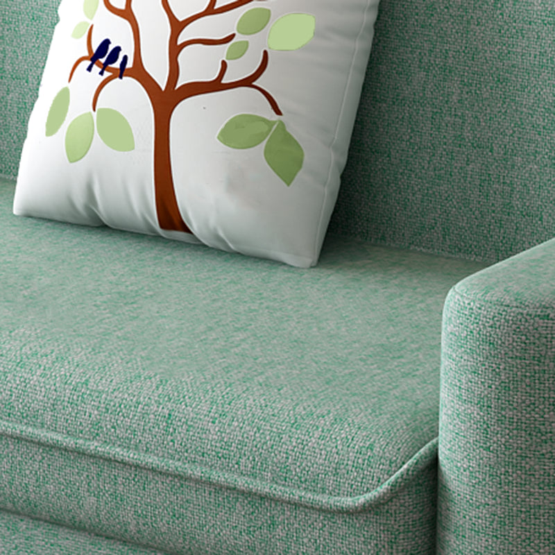 Living Room Contemporary Sleeper Square Arm 3-seater Linen Sofa