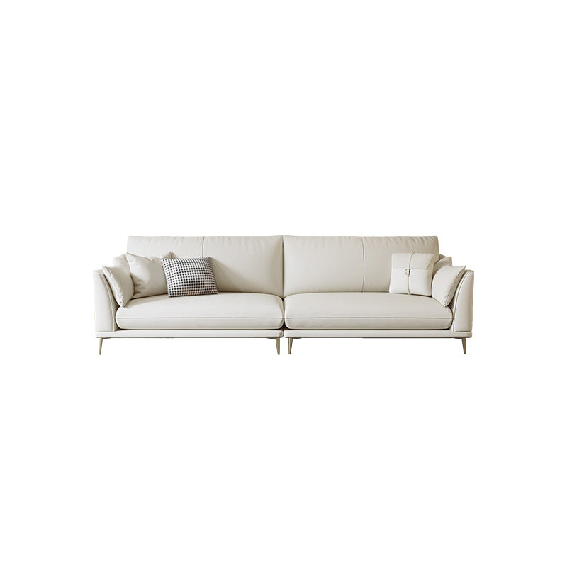 Faux Leather Sofa 36.22" D x 35.43" H Flared Arm Sofa for Living Room