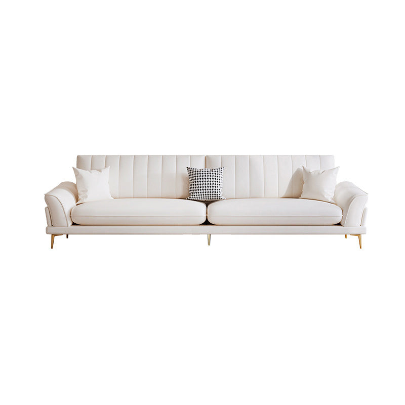 Faux Leather Sofa 35.43" D x 36.22" H Flared Arm Sofa for Living Room