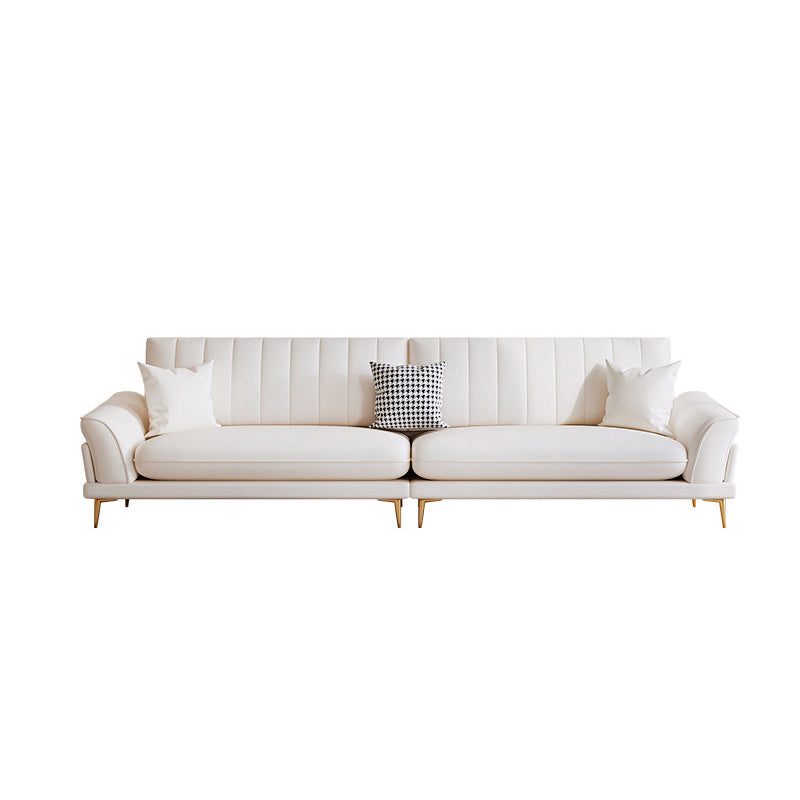 Faux Leather Sofa 35.43" D x 36.22" H Flared Arm Sofa for Living Room