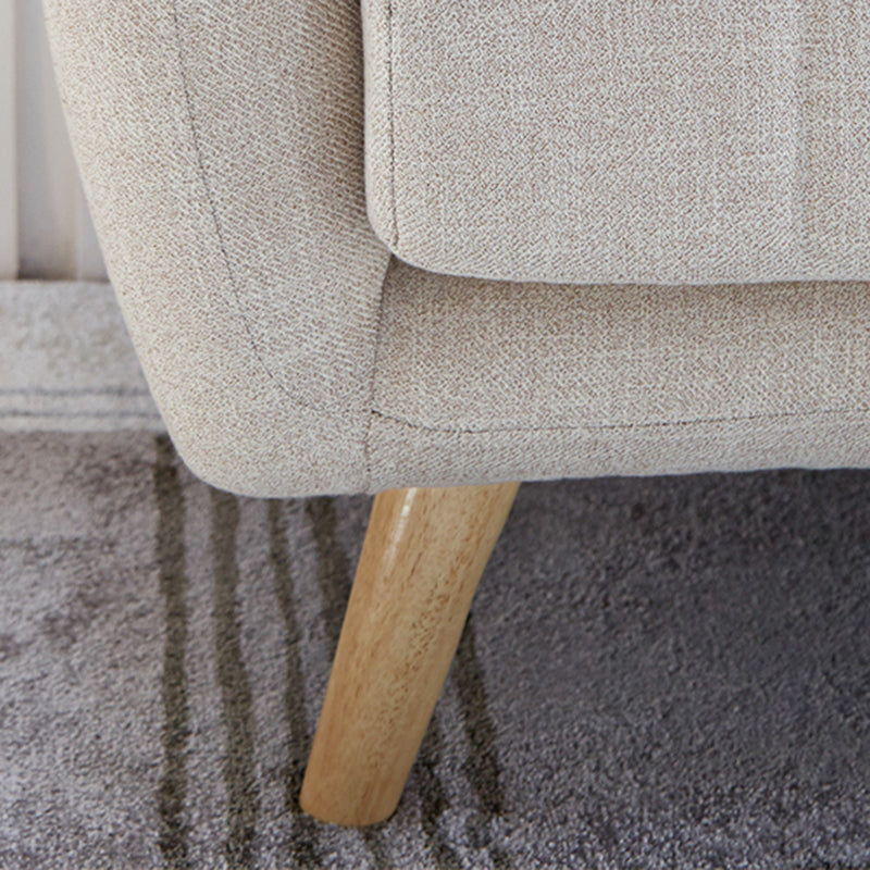 Linen Contemporary Standard Flared Arm Sofa for Living Room, Apartment