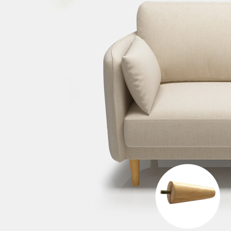 Linen Contemporary Standard Square Arm Sofa for Living Room, Apartment