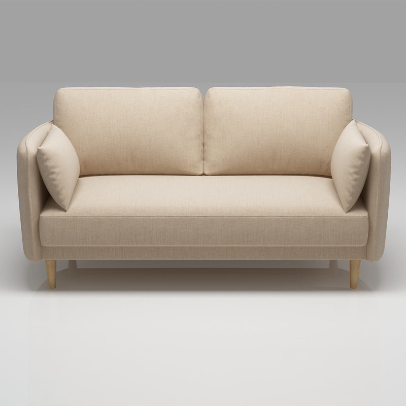 Linen Contemporary Standard Square Arm Sofa for Living Room, Apartment