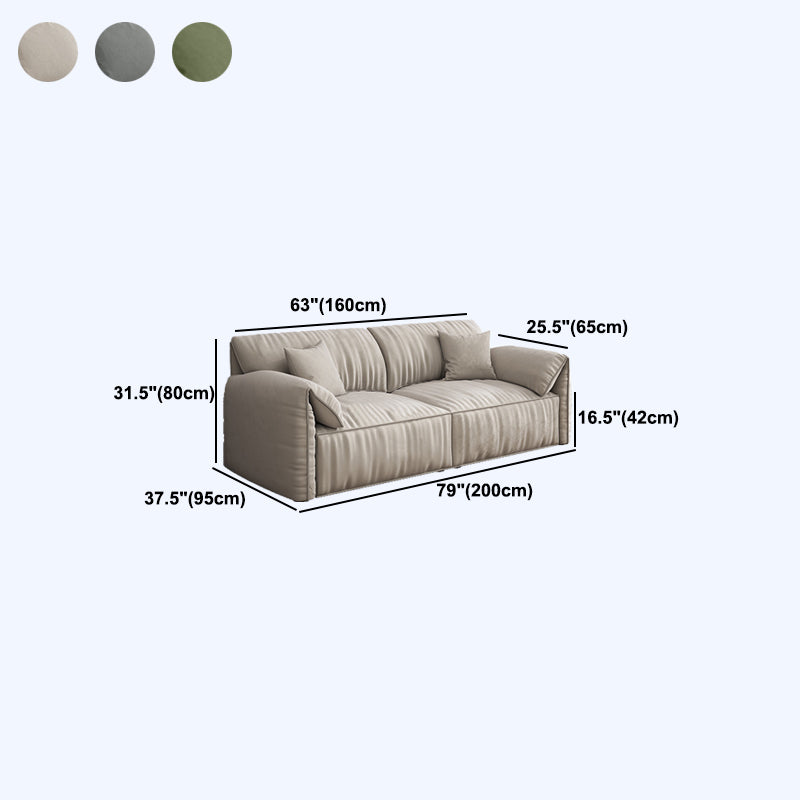 Velvet Sofa 37.40" D x 31.49" H Pillow Top Arm Sofa for Living Room