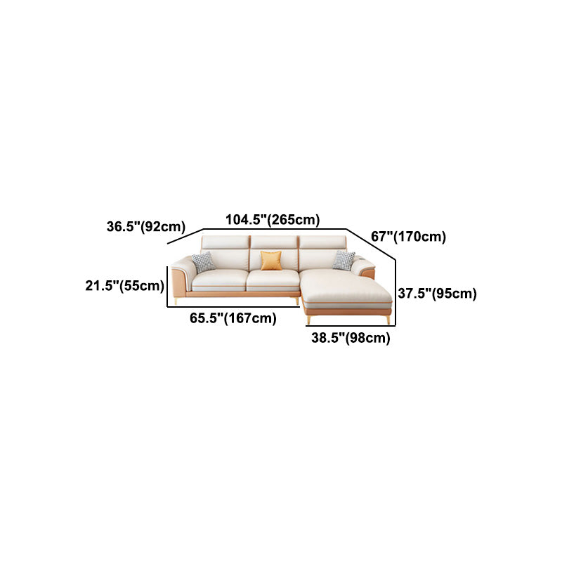 Contemporary Faux Leather Sofa with Pillow Top Arm for Living Room