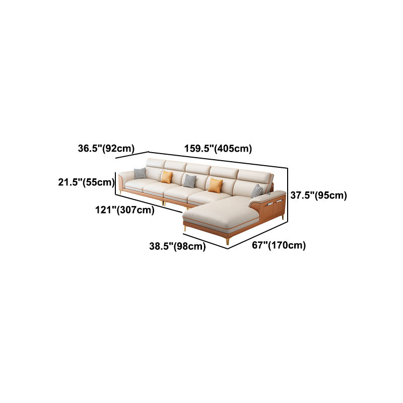 Contemporary Faux Leather Sofa with Pillow Top Arm for Living Room