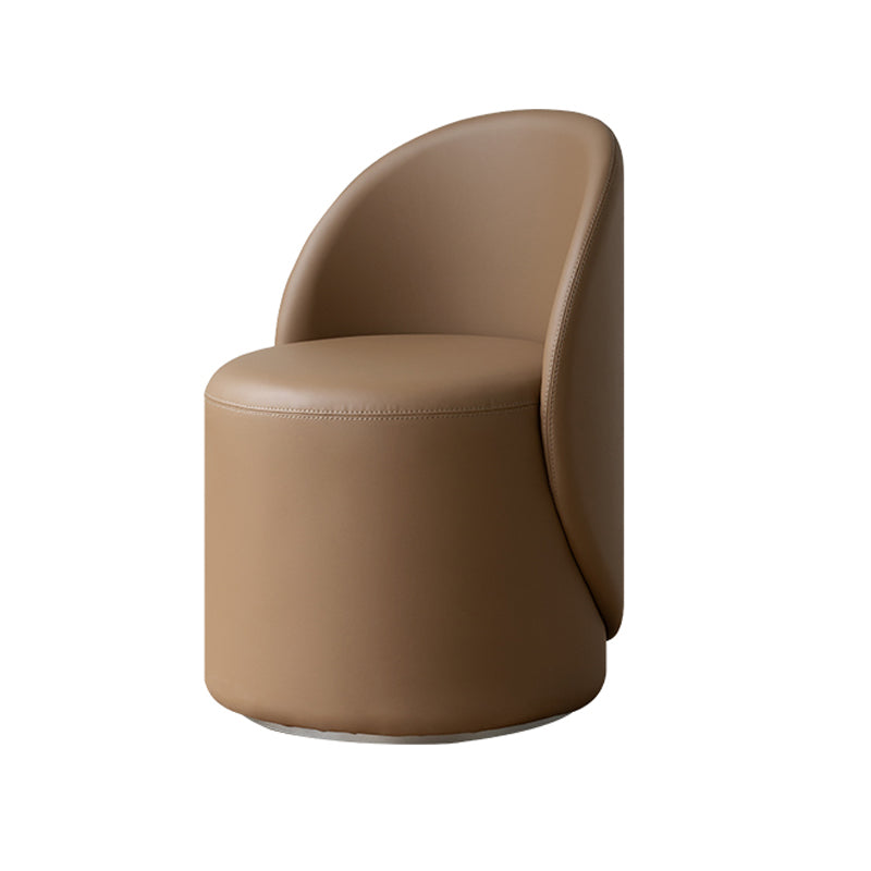 Nordic Fabric/ Leather Tight Back Chair Solid Color Accent Chair