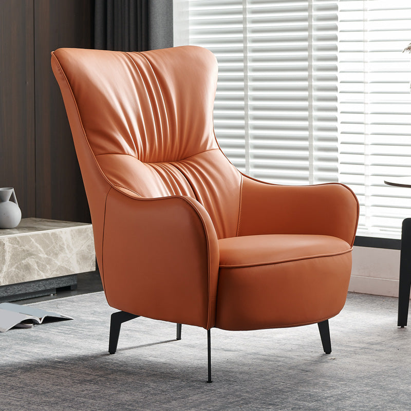 Nordic Single Chair Modern Simple Tiger Chair Leather Single Sofa Light Luxury High Back