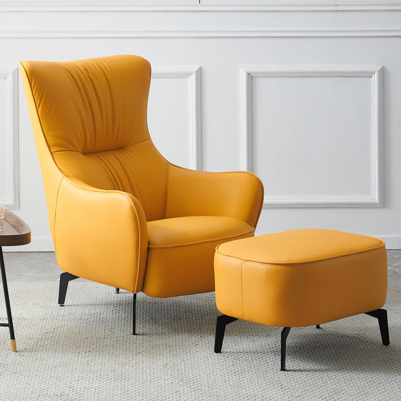 Nordic Single Chair Modern Simple Tiger Chair Leather Single Sofa Light Luxury High Back