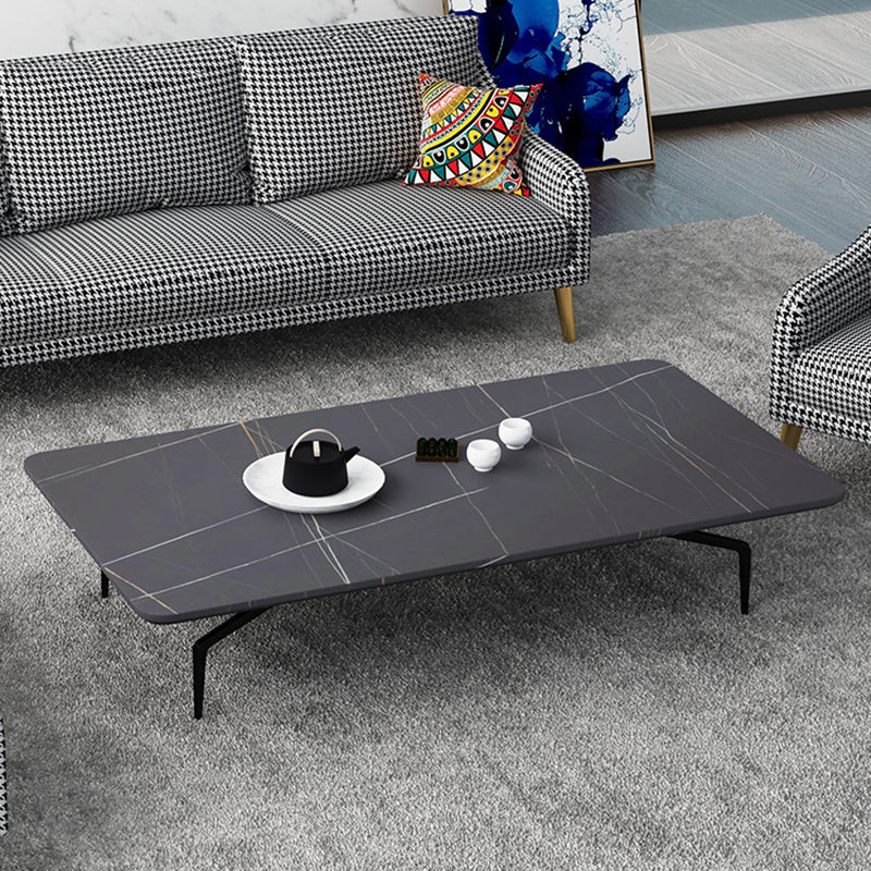 Modern Style Cocktail Table Rock Slate Top Rectangular & Oval Coffee Table