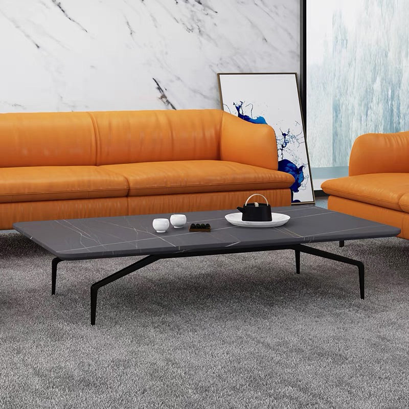 Modern Style Cocktail Table Rock Slate Top Rectangular & Oval Coffee Table