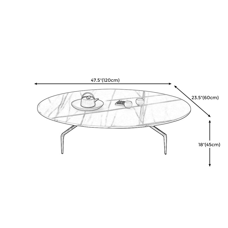 Modern Style Cocktail Table Rock Slate Top Rectangular & Oval Coffee Table