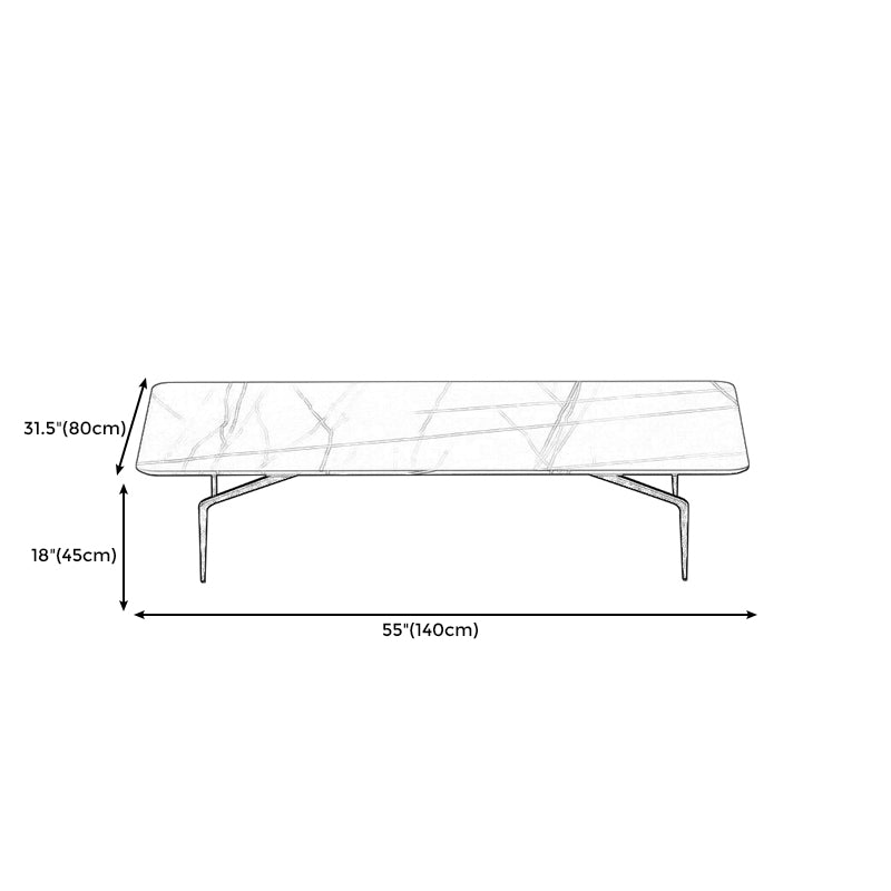 Modern Style Cocktail Table Rock Slate Top Rectangular & Oval Coffee Table