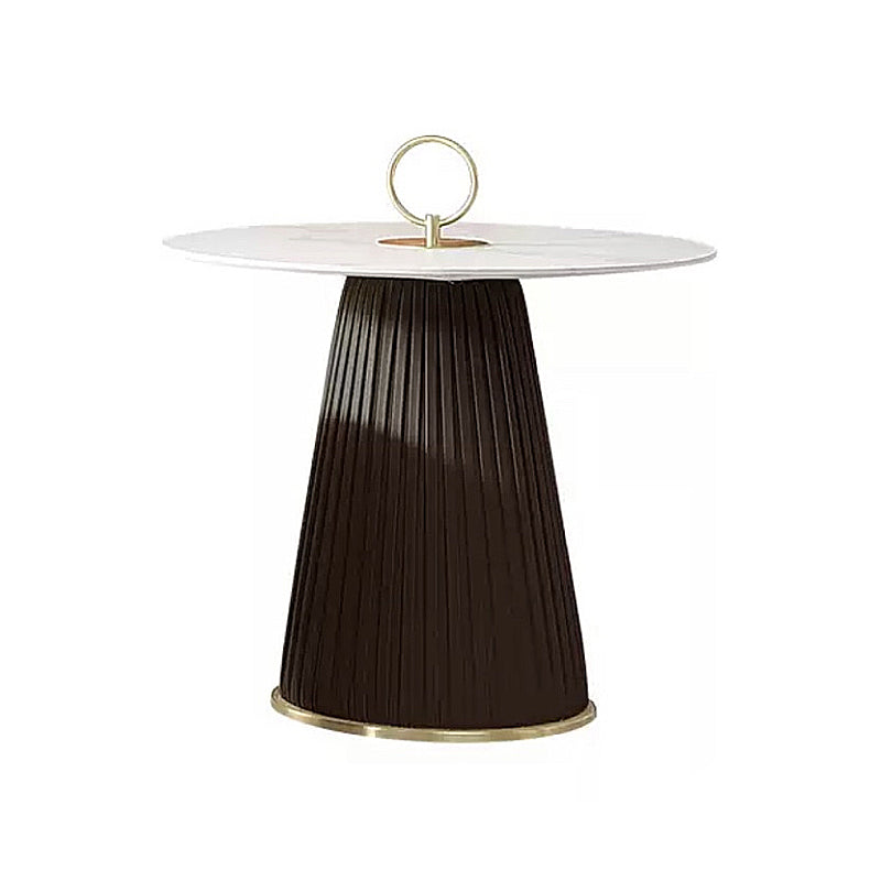 Modern Style Ceramic Veneer Material Design Coffee Table with Circular Shape