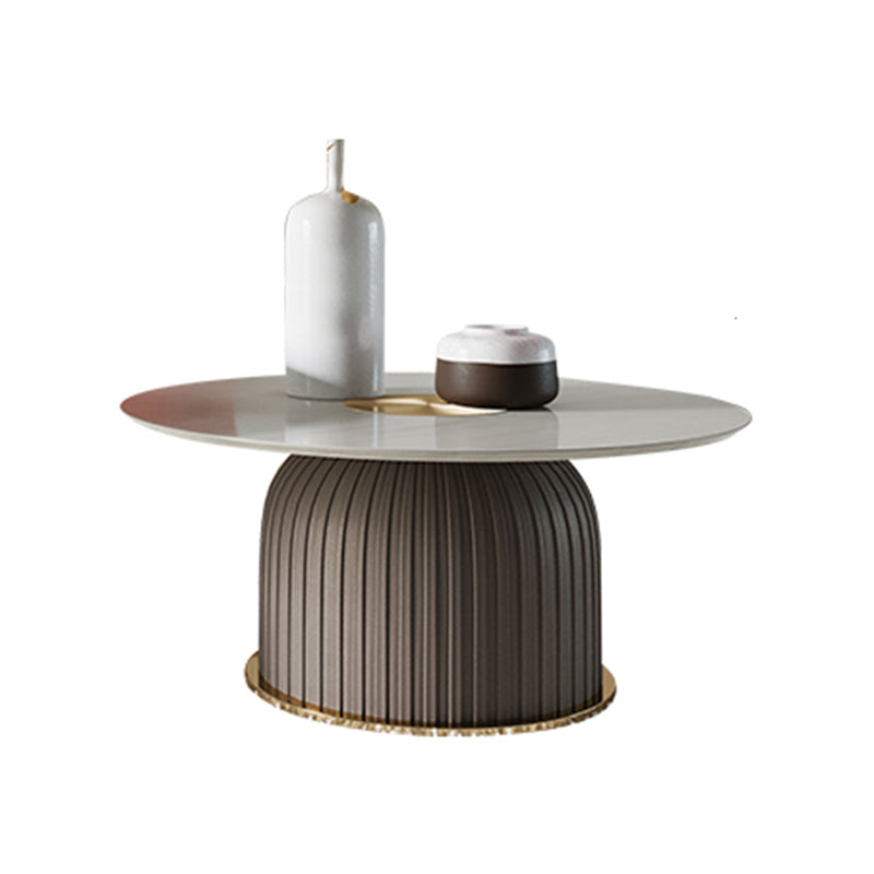 Modern Style Ceramic Veneer Material Design Coffee Table with Circular Shape