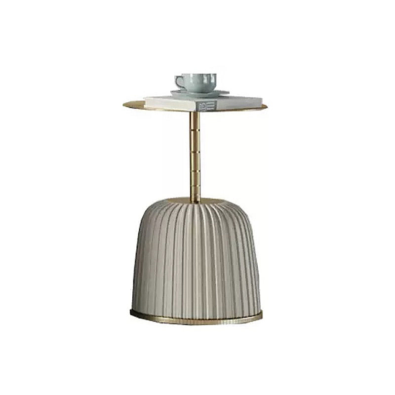 Modern Style Ceramic Veneer Material Design Coffee Table with Circular Shape