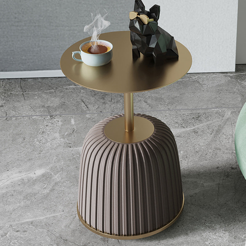 Modern Style Ceramic Veneer Material Design Coffee Table with Circular Shape