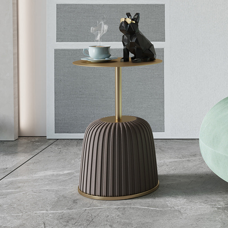 Modern Style Ceramic Veneer Material Design Coffee Table with Circular Shape