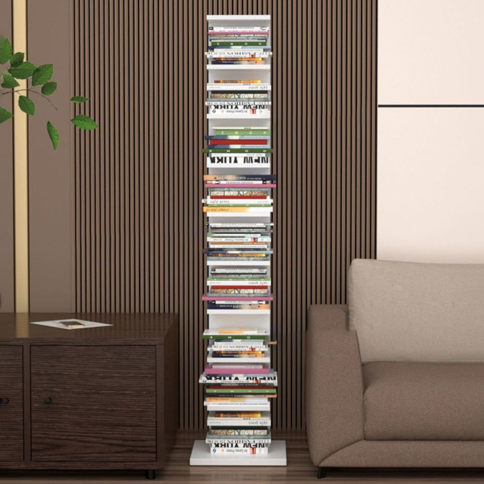 13.78"W Bookcase Contemporary Style Invisible Bookshelf for Home Office