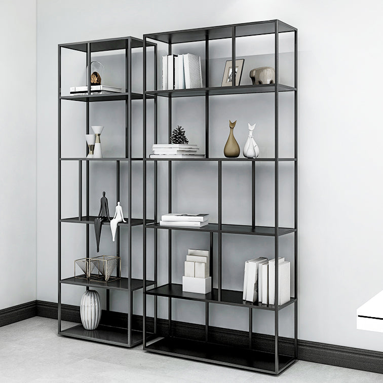 Office Etagere Bookshelf Modern Bookcase with Rectangle Shelves