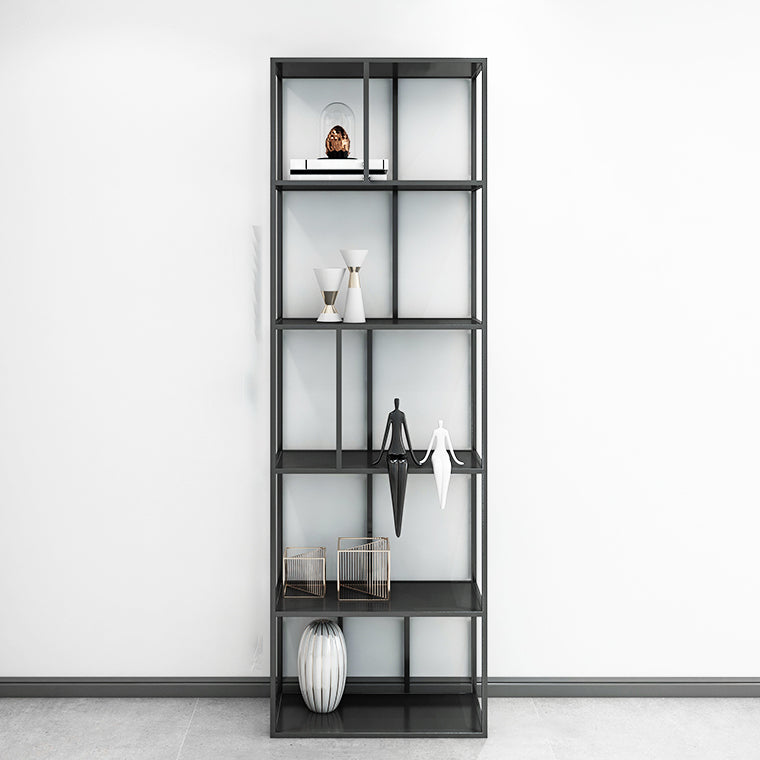 Office Etagere Bookshelf Modern Bookcase with Rectangle Shelves