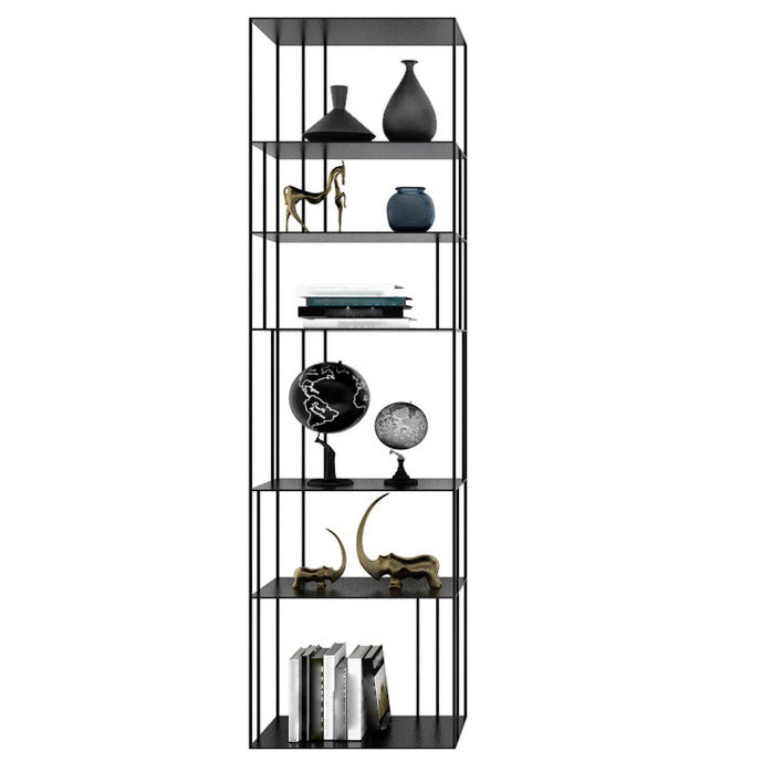 Office Etagere Bookshelf Modern Bookcase with Rectangle Shelves