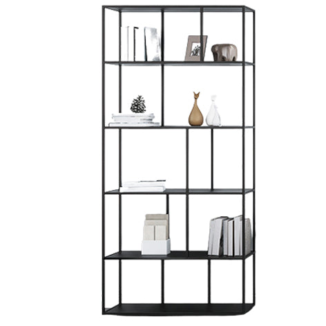 Office Etagere Bookshelf Modern Bookcase with Rectangle Shelves