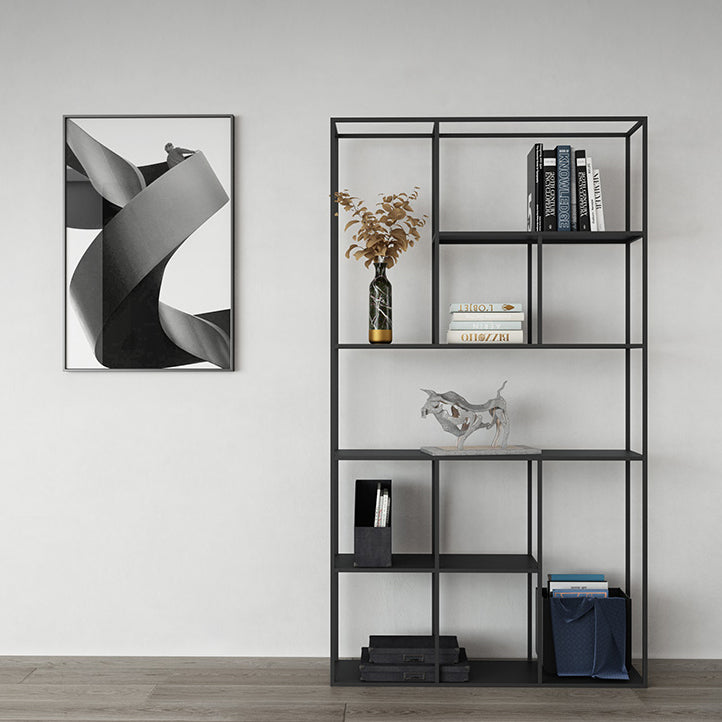 Office Etagere Bookshelf Modern Bookcase with Rectangle Shelves