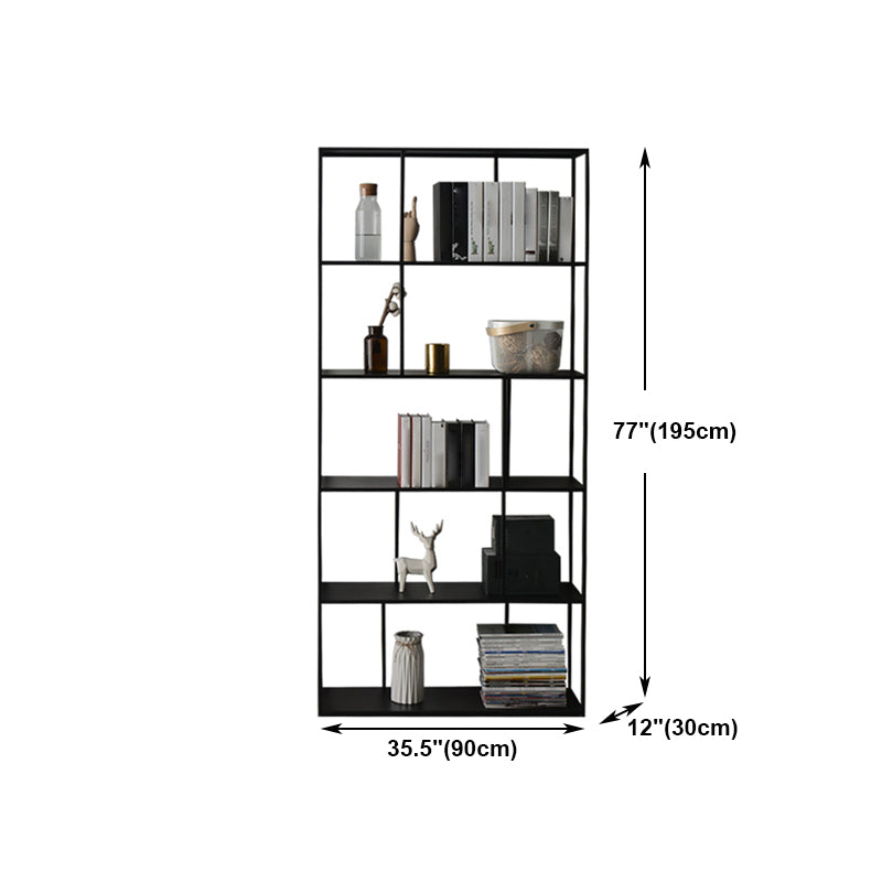 Office Etagere Bookshelf Modern Bookcase with Rectangle Shelves
