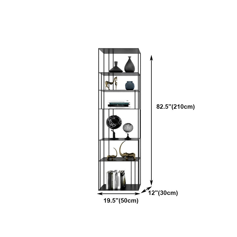 Office Etagere Bookshelf Modern Bookcase with Rectangle Shelves