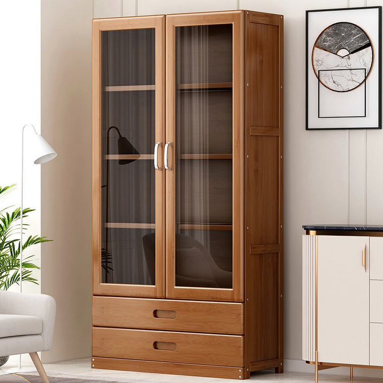 Contemporary Vertical Standard Bookcase Brown Manufactured Wood Bookshelf