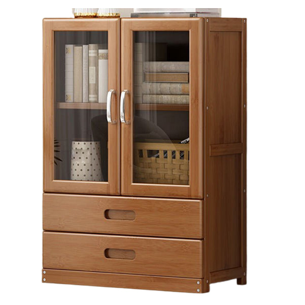 Contemporary Vertical Standard Bookcase Brown Manufactured Wood Bookshelf