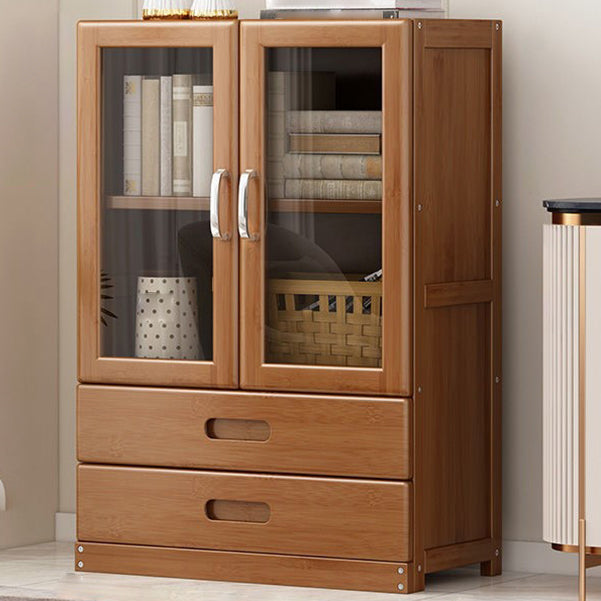 Contemporary Vertical Standard Bookcase Brown Manufactured Wood Bookshelf