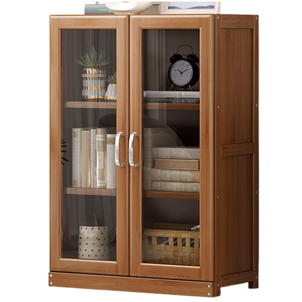 Contemporary Vertical Standard Bookcase Brown Manufactured Wood Bookshelf