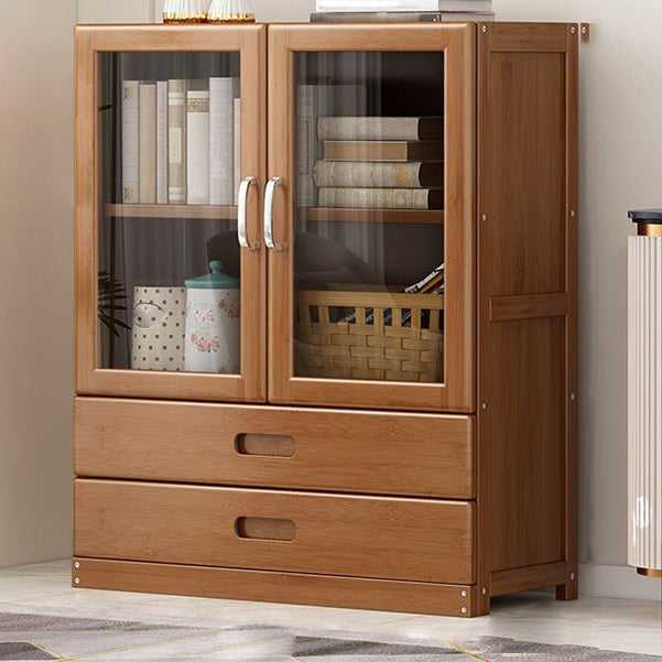 Contemporary Vertical Standard Bookcase Brown Manufactured Wood Bookshelf