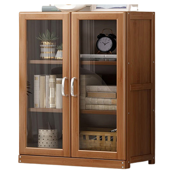 Contemporary Vertical Standard Bookcase Brown Manufactured Wood Bookshelf