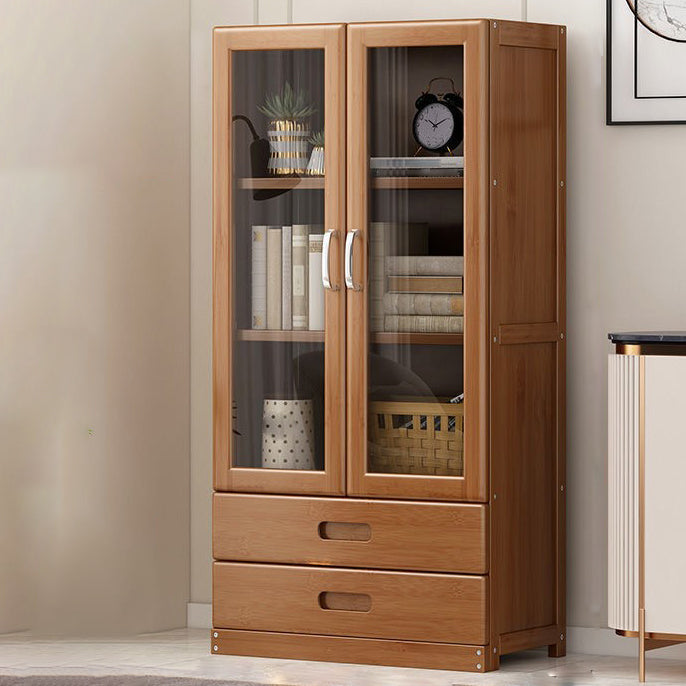 Contemporary Vertical Standard Bookcase Brown Manufactured Wood Bookshelf