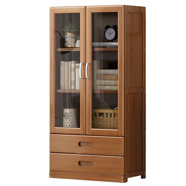 Contemporary Vertical Standard Bookcase Brown Manufactured Wood Bookshelf