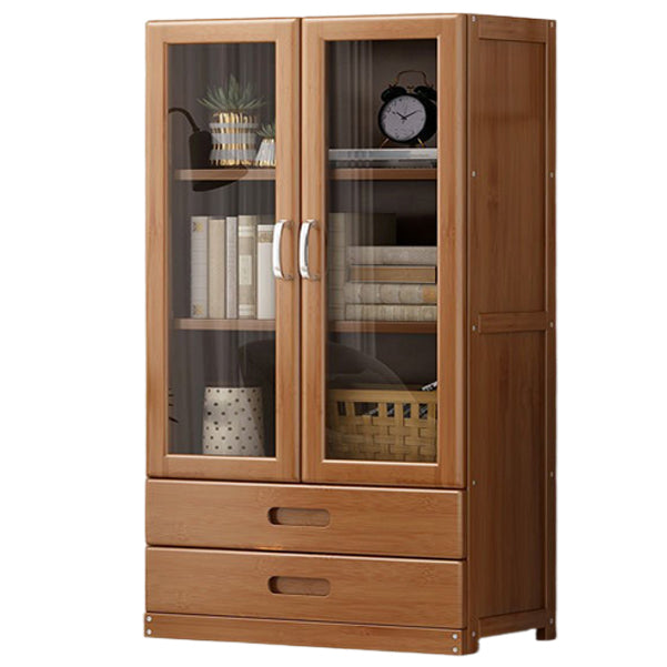 Contemporary Vertical Standard Bookcase Brown Manufactured Wood Bookshelf