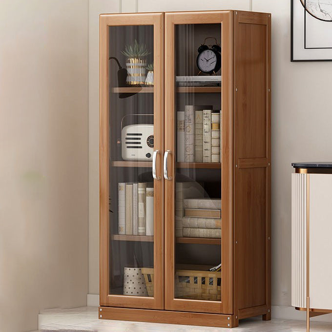 Contemporary Vertical Standard Bookcase Brown Manufactured Wood Bookshelf