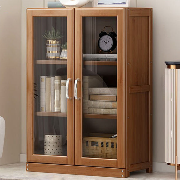 Contemporary Vertical Standard Bookcase Brown Manufactured Wood Bookshelf