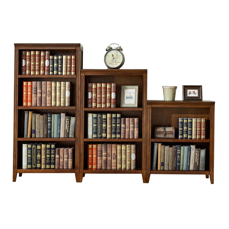 Solid Wood Standard Bookcase Modern Home Bookshelf with Rectangle Shelves