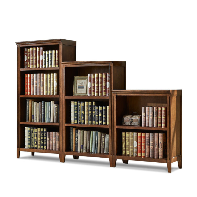 Solid Wood Standard Bookcase Modern Home Bookshelf with Rectangle Shelves